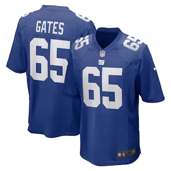 mens nike nick gates royal new york giants game jersey